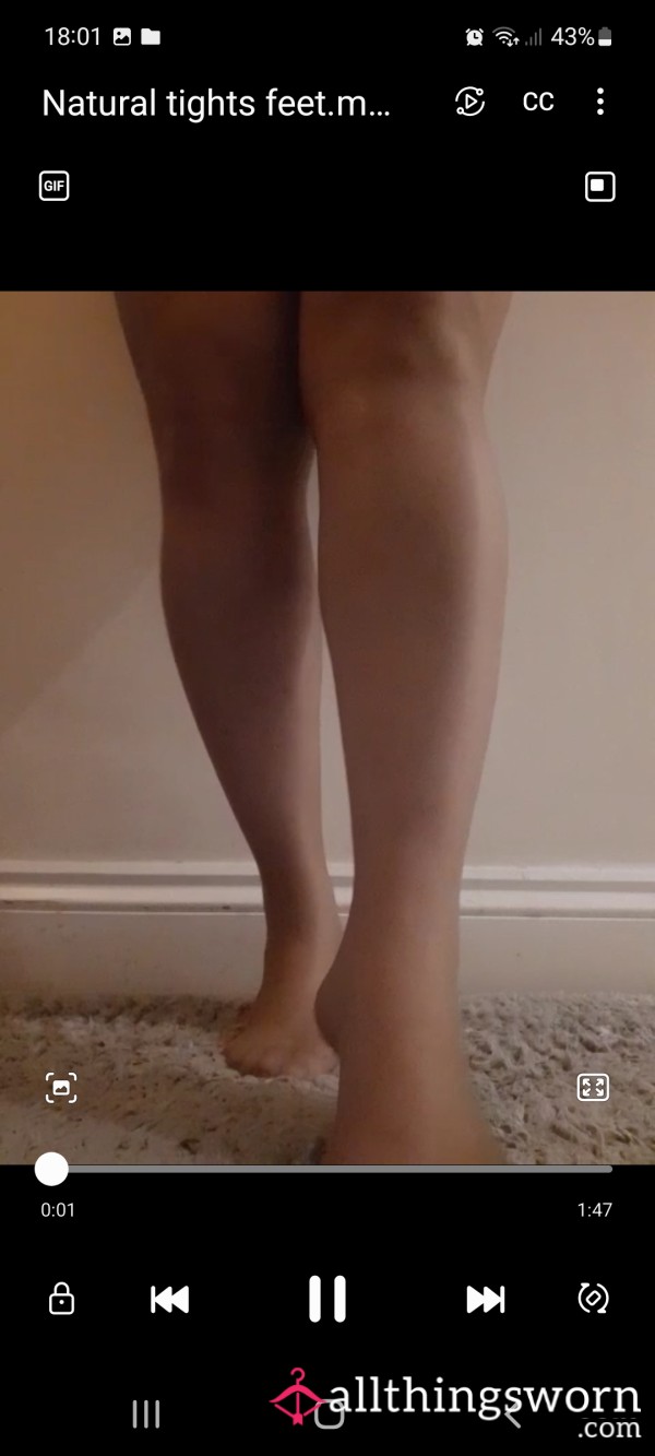 1 Min 47 Of My Feet In Natural Tights