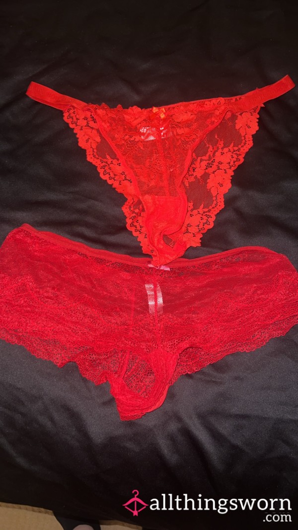 2 Pairs Of Red Panties