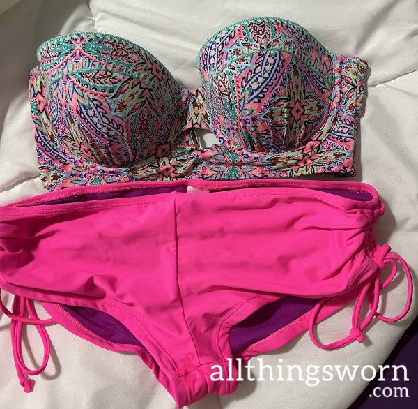 2 Piece Swimsuit Bikini- Size Medium