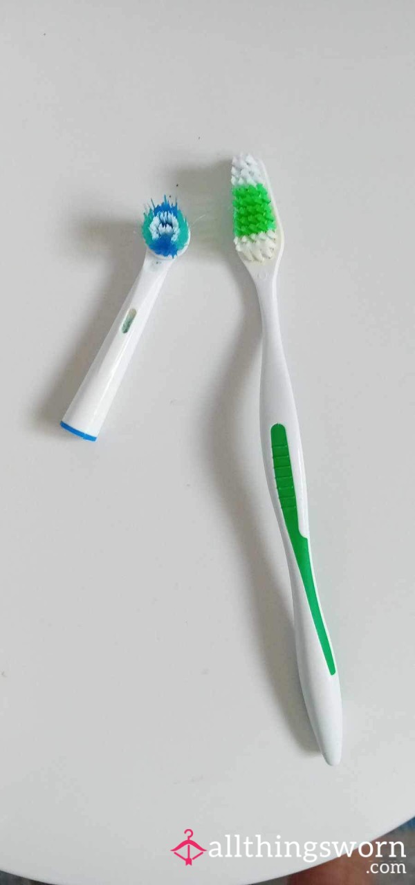 2 Used Tooth Brushes