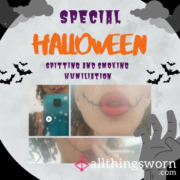 Special Halloween Humiliation - Sp*tting And Smoking 😈💦🖕