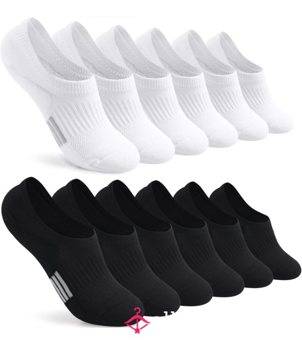 3 Day Wear Black Or White Size 10 (US) No Show Socks