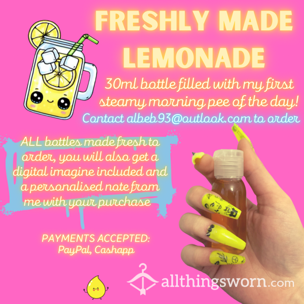 30ml Bottles Of FRESHLY MADE Lemonade