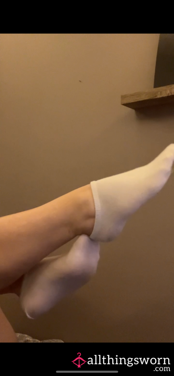 White Socks Foot Tease