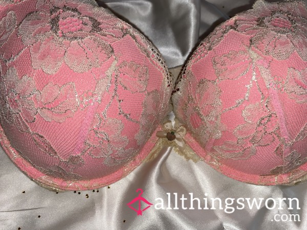 36D Lacy Sparkly Push Up Bra