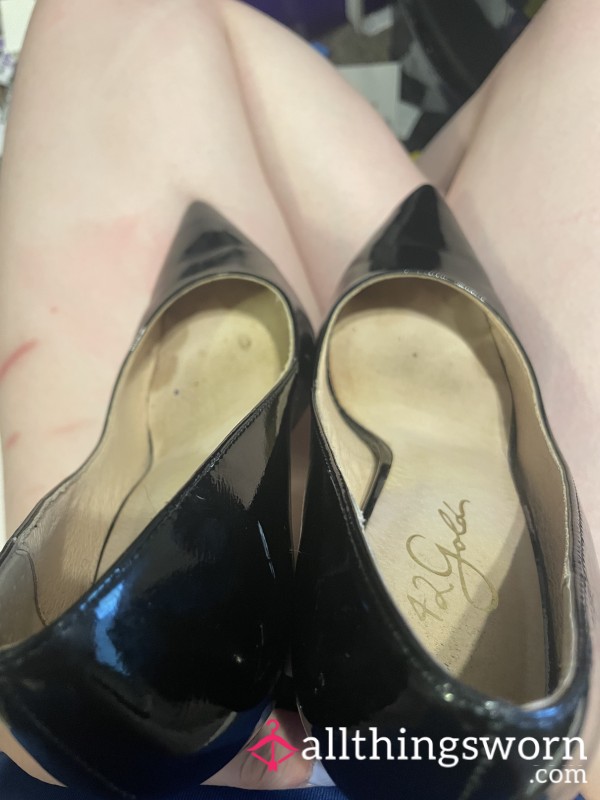 4 Inch High Heels Used For Work, Heavily Worn With Sweat Stains