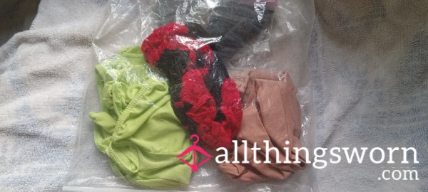 4 Long Wear/Hamper Panties Bundle.  Size Small Or Medium. Includes Shipping.