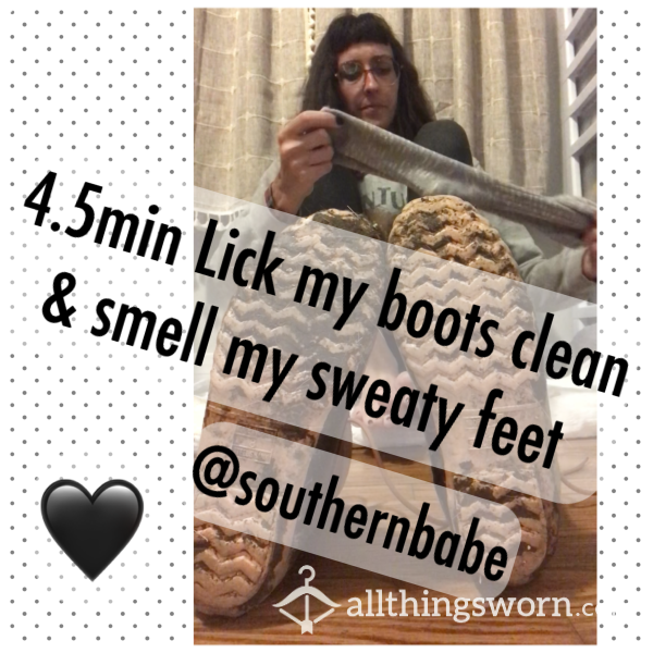 4.5 Min Lick My Filthy Boots Clean & Smell My Sweaty Feet