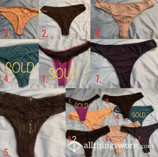 48 Hour Wear Min. Cotton/Lace Thongs