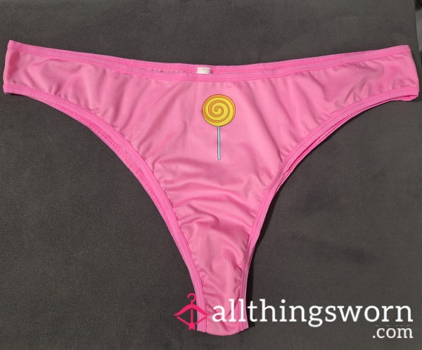 48hr Worn Pink Lollipop 🍭 Tanga Panties