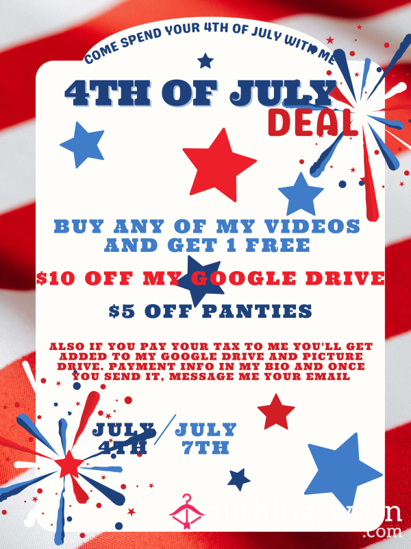 4th Of July Deal Until July 7th
