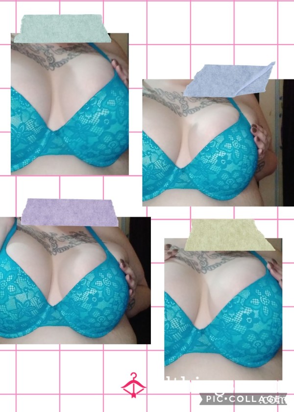 🩵5 Year Old Baby-Blue PushUp Bra, Detailed With Delicate Floral Lace 40-42D Cup