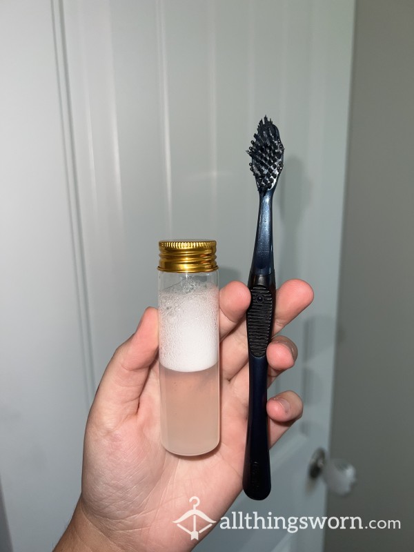 50ml Spit Vial + 3 Month Old Toothbrush