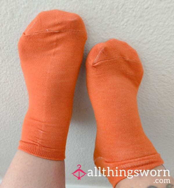 7 Day Wear Orange Thin Cotton Socks