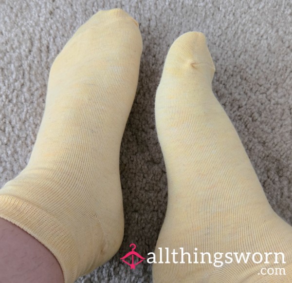 7 Day Wear Yellow Thin Cotton Socks