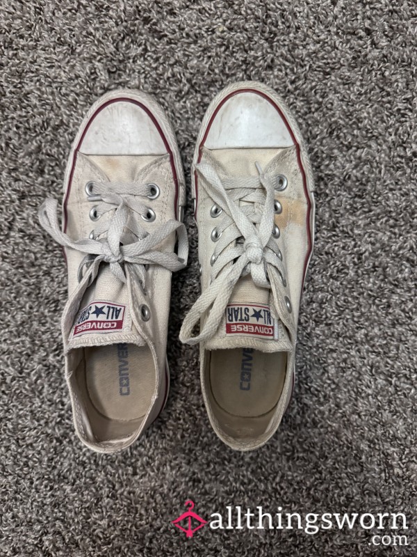 8 Year Old, White, Low Top Converse