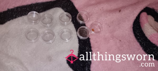 9 Tiny Plastic Sampler Pots- Filled W/ Whatever You Like😋😋😘