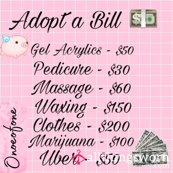 Adopt A Bill For Access To My Never Ending Google Drive Content. Daily Attention For Daily Sends. Message Me With Your Budget! 💜💜