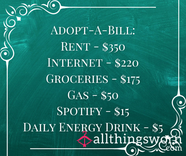 Adopt-A-Bill: Monthly Expenses