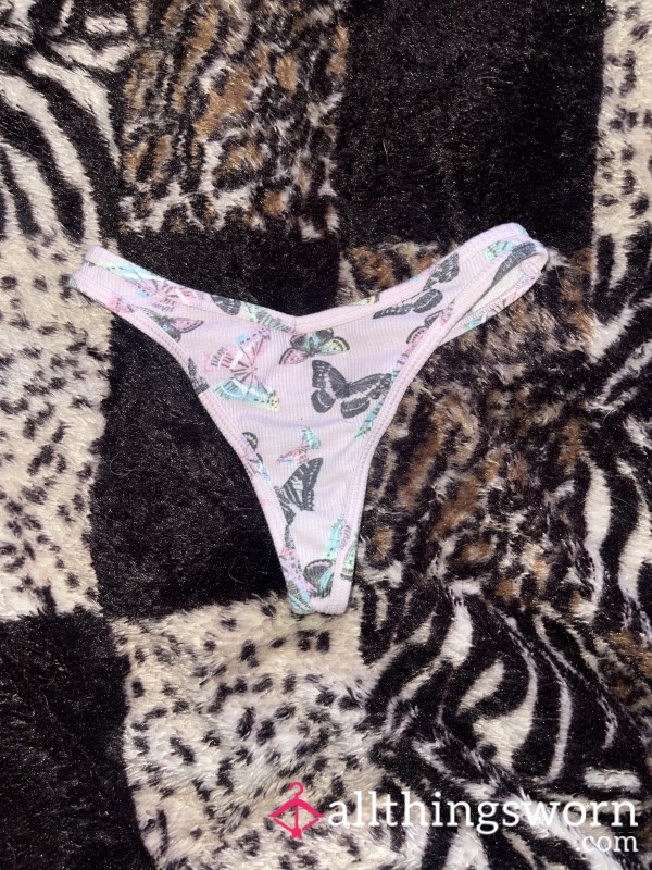 Adorable Pastel Bu*terfly Thong PINK XS