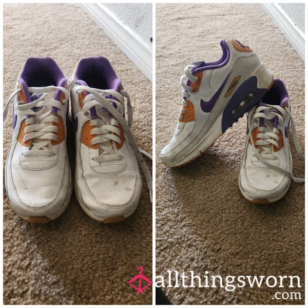 Air Max White And Purple Well Worn