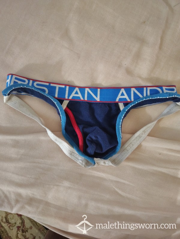 Andrew Christian Jockstrap Blue And White