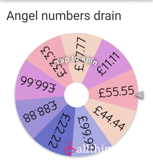 Angel Numbers Wheel Spin Drain 🪽