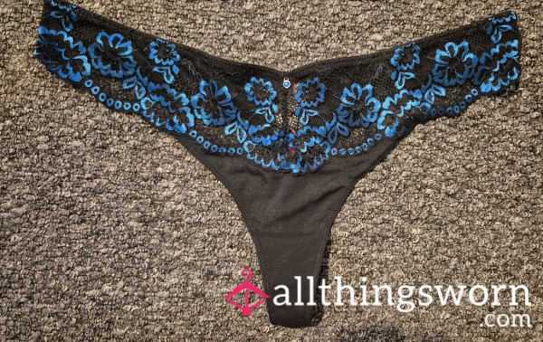 Ann Summers Black And Teal Thong