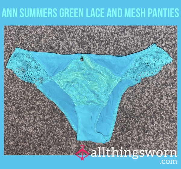 Ann Summers Green Lace And Mesh Panties🦕