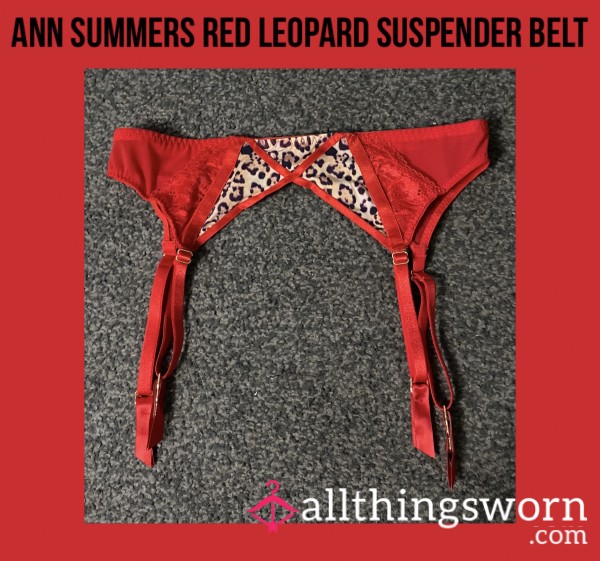 Ann Summers Red Leopard Suspender Belt🐆