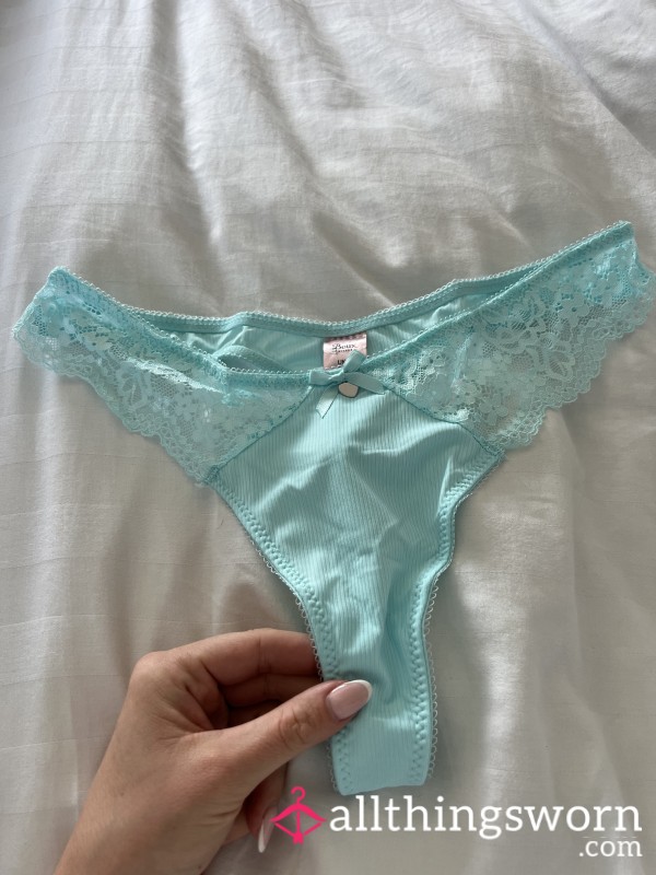 Baby Blue S**y Thong Ribbed And Lace 🔥 🩵