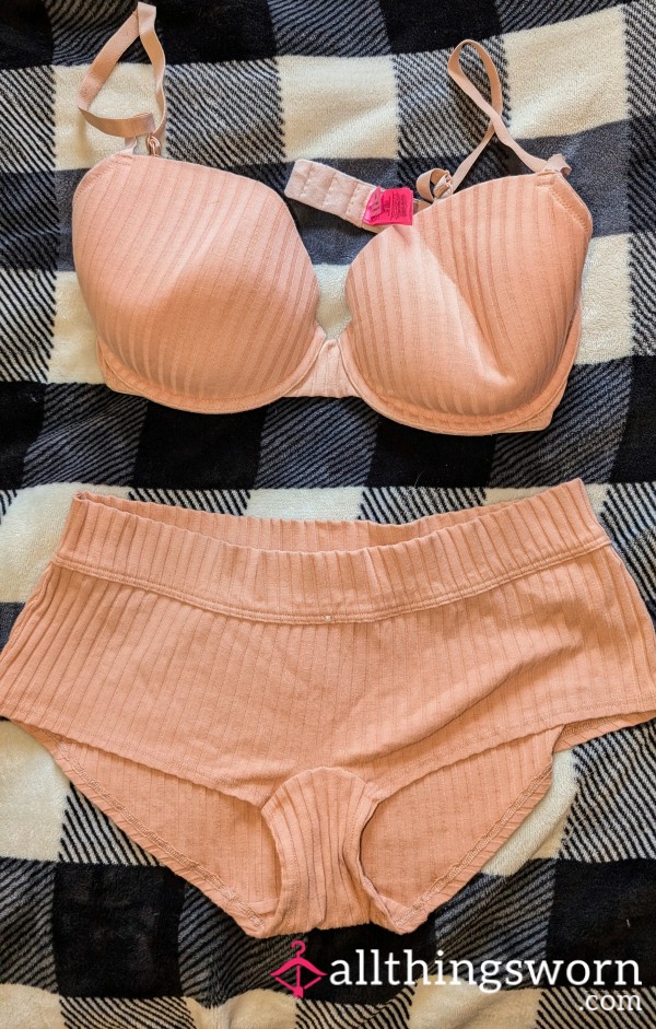 🩷🩷Baby Pink Lasenza Bra And Panty Set 🔥🔥