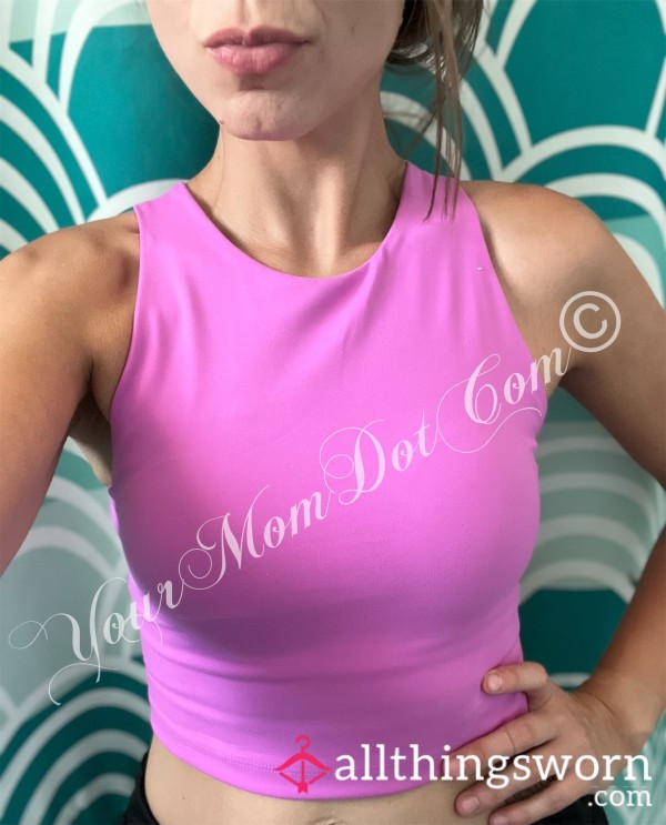 Barbie Pink Trainer Crop Sports Bra