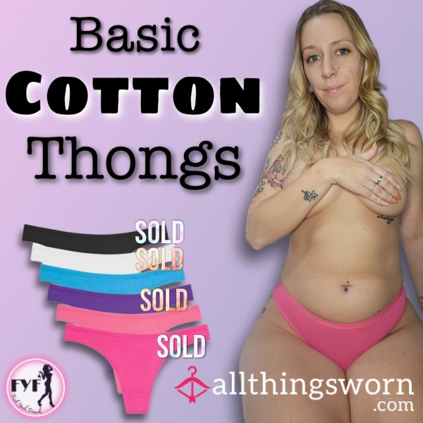 Basic Cotton Thongs