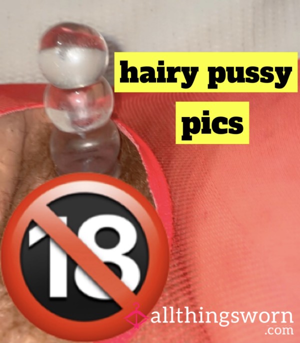 BBW Hairy Pussy Pics - Spreading Myself Open, Creamy Bush