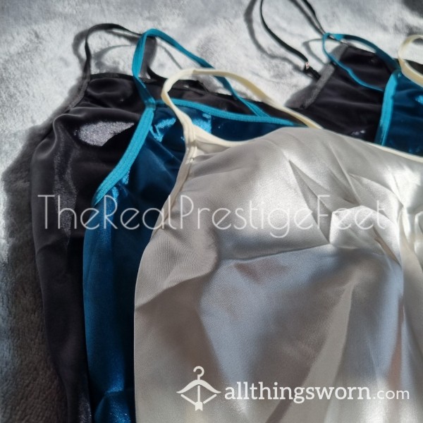 Beautiful & Sexy Silky Satin Feel Pajamas | Teal, Black & White Available | Shorts & Cami Set | Size 1XL | Standard Wear 3 Nights | Additional Days Available | From £30.00 + P&P