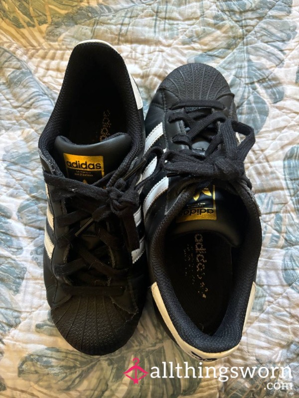 Black Addidas, WORN. *Will Wear More And How The Buyer Wants Before Shipping*