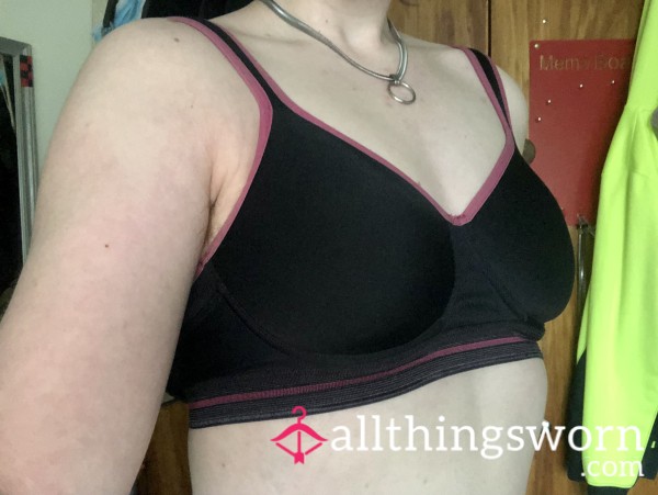 Black And Pink Supportive Bra 48 Hr Wear