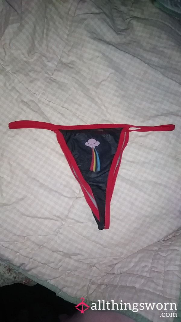 Black And Red Mesh UFO Thong