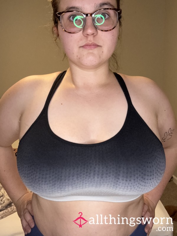 Black And White Sports Bra