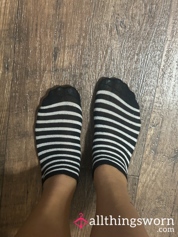 Black And White Striped Socks