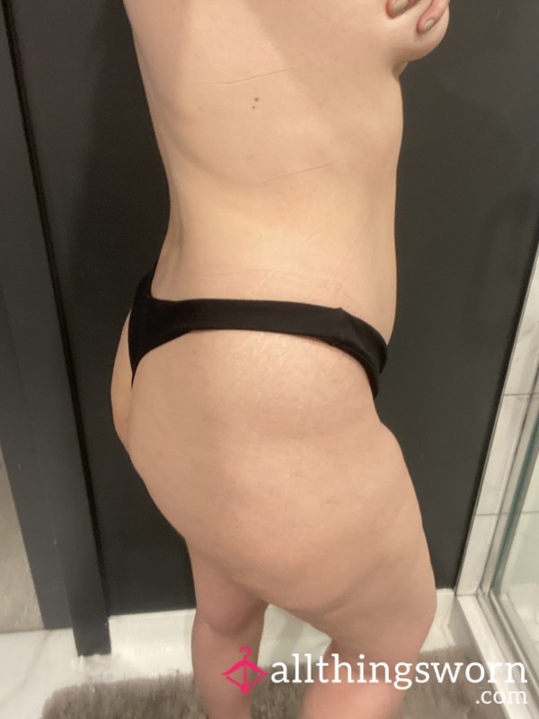 Black Basics Thong, With A Little Extra!