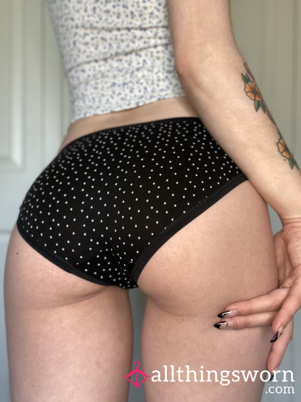 Black Cotton Panties - Available For Wear 🖤