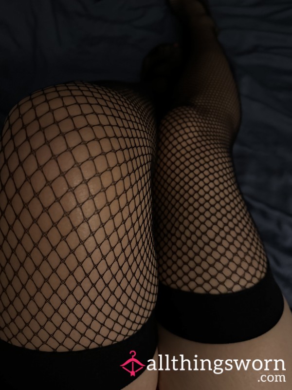 Black Fishnet Stockings With 48 Hour Wear