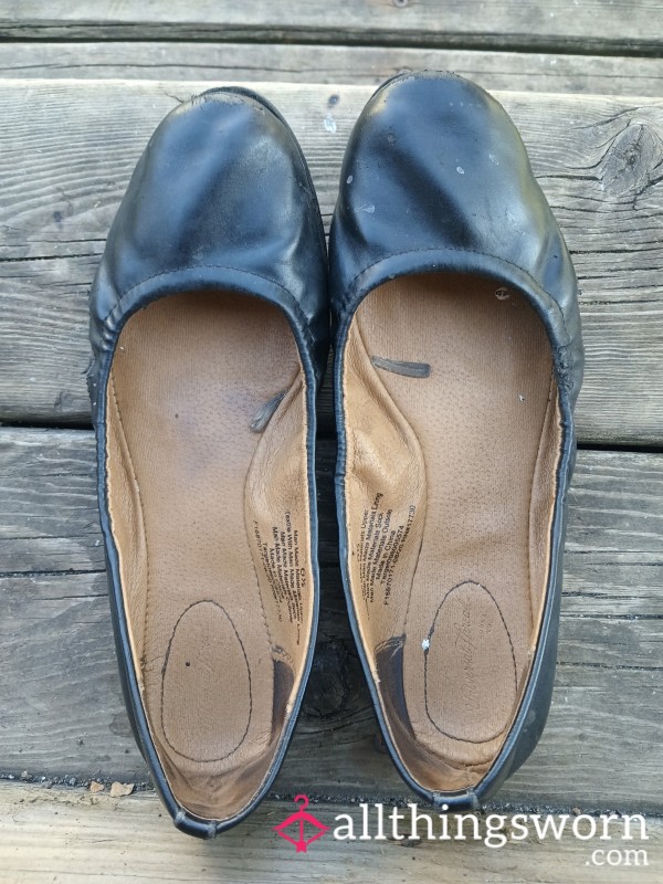 Black Flats, 2 Yeara Worn, Size 6.5