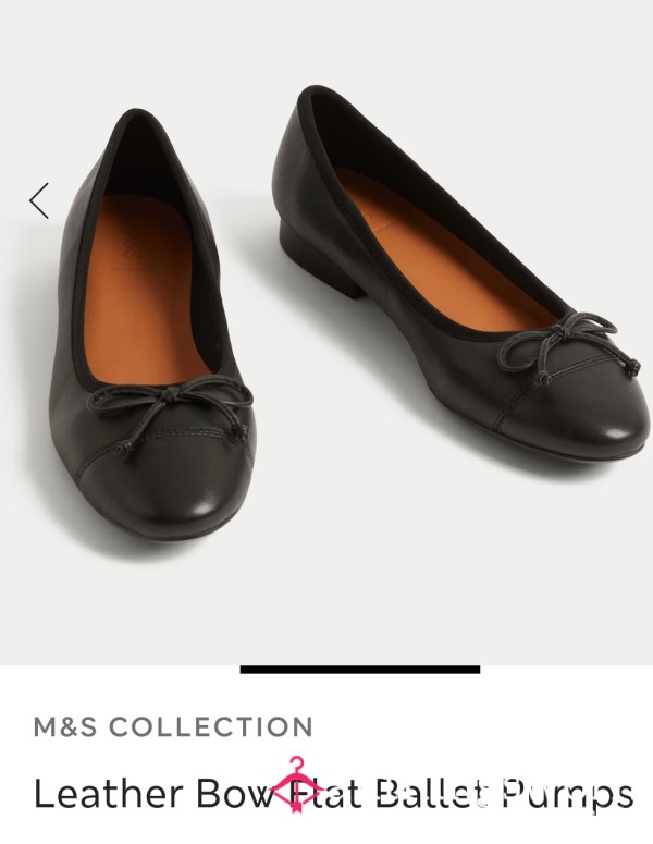 Black Size 6 Ballet Pumps M&S