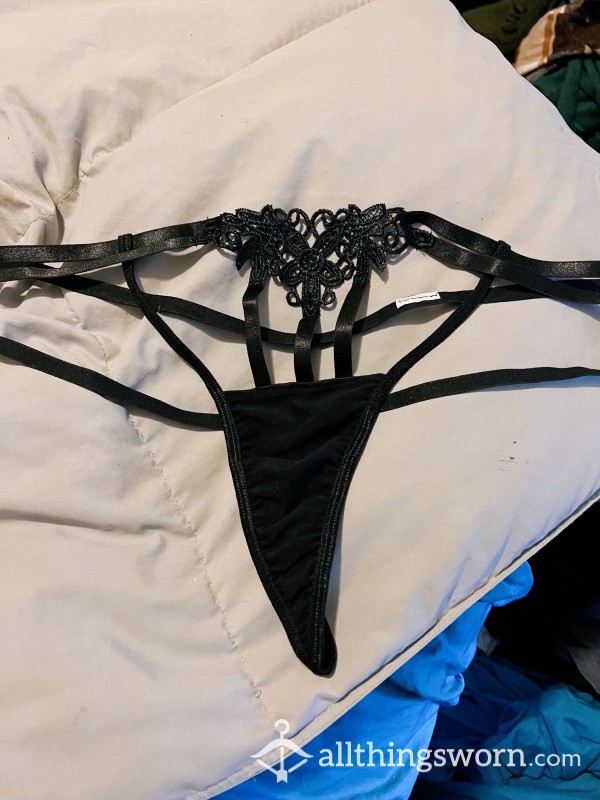 C*m Stuffed Black G-String