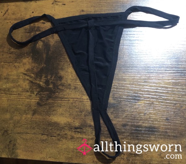 Black G String - Includes US Shipping & 24 Hr Wear -