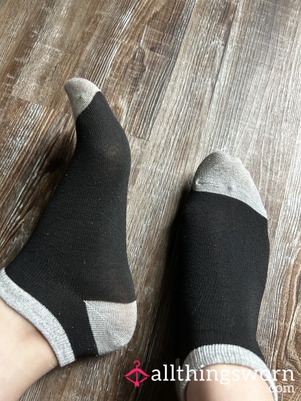 Black & Gray Ankle Socks