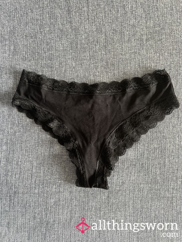 Black Lace Cotton Bikini/Cheekie